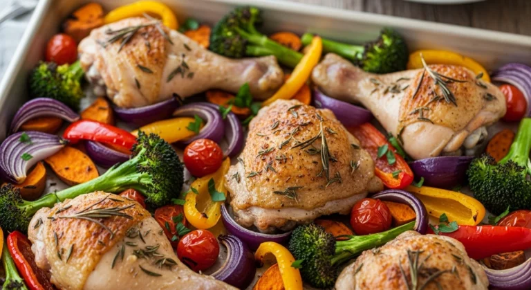 easy weeknight dinners sheet-pan chicken and veggies
