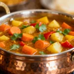 The Best Healthy Dinner Recipes for Busy Weeknights 9 one-pot vegetable curry in stainless steel pot for healthy dinner recipe