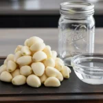 Lacto Fermented Garlic Recipe: The Absolutely Easiest Way to Make It 7 Ingredients for the lacto-fermented garlic recipe: fresh, peeled garlic cloves and a clear salt-water brine.