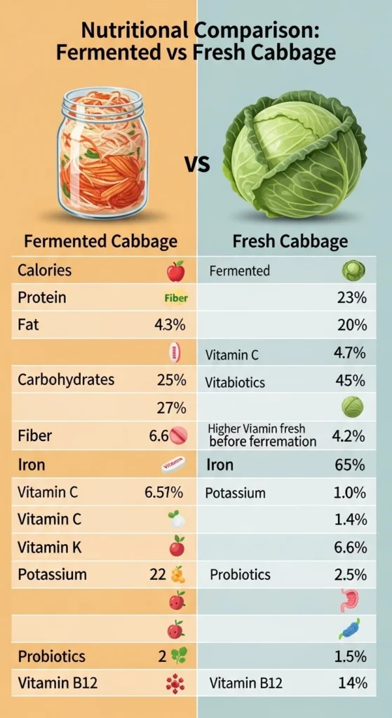 Fermented Cabbage Blends: The Complete Guide to Traditional and Modern Variations 6 Fermented cabbage blends nutritional benefits infographic