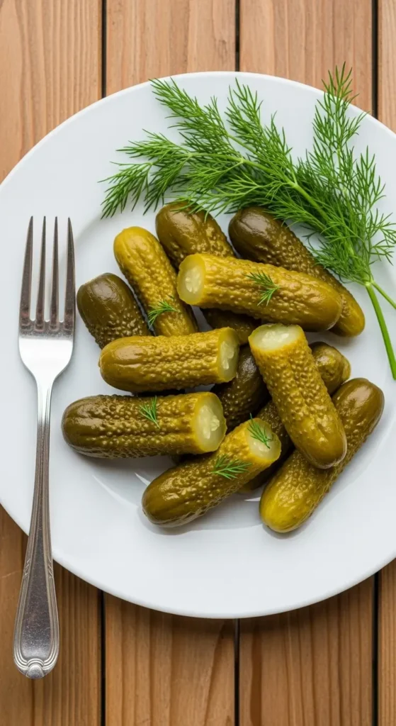 How to Make Probiotic Pickles in Under 5 Days 8 Crunchy probiotic pickles ready to eat showing perfect texture