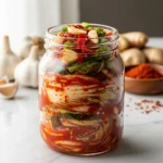 7 Creative Kimchi Variations to Spice Up Your Meals 9 Traditional napa cabbage kimchi variations in glass jar with Korean spices