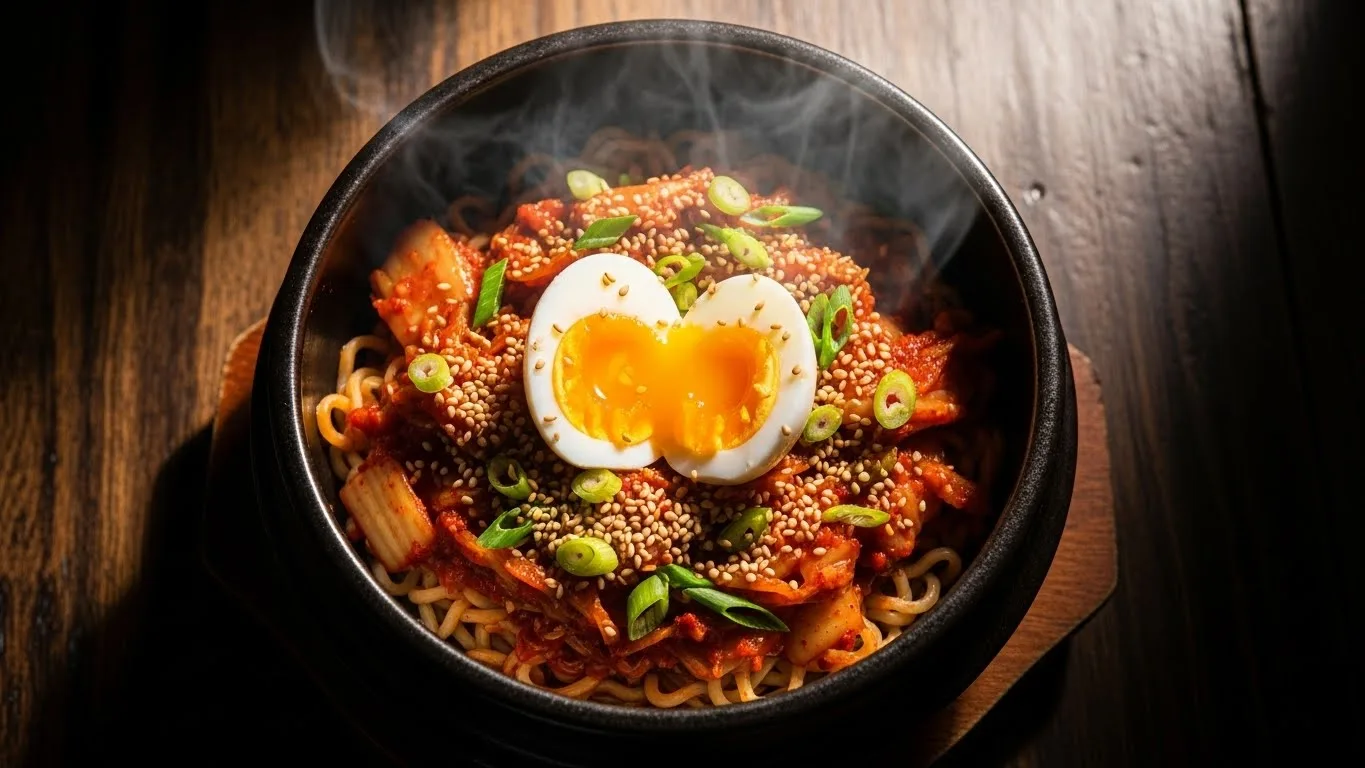 Spicy Kimchi Noodle Bowl: A Quick 20-Minute Comfort Meal