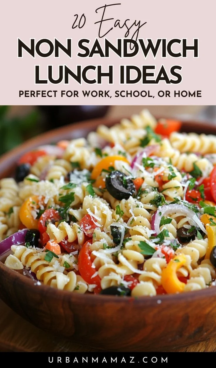 20 creative non-sandwich lunch ideas for adults to enhance lunchtime meals.