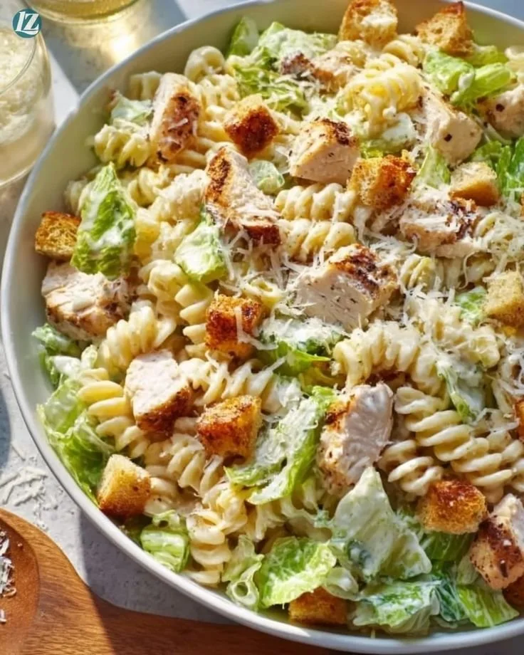 30-Minute Chicken Caesar Pasta Salad