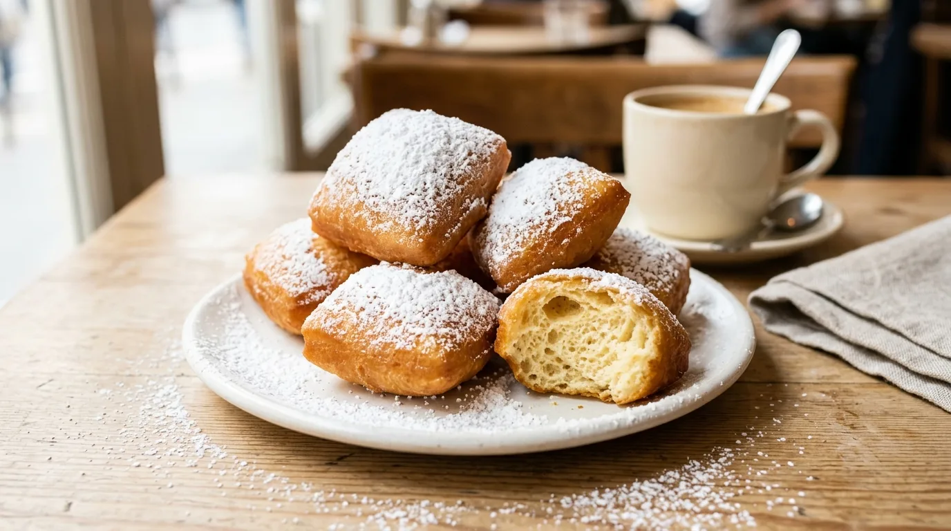 Easiest Vanilla French Beignets 2 Beignets dusted with 202603232245