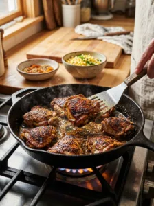Chicken sizzling in 202603230417