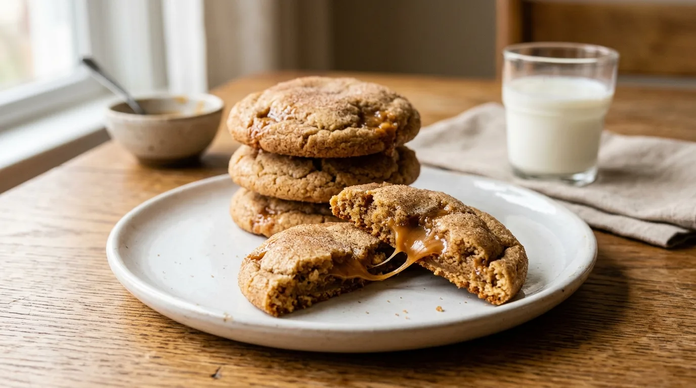 Brown Sugar Cinnamon Caramel Cookies 2 Cookies on white 202603232256