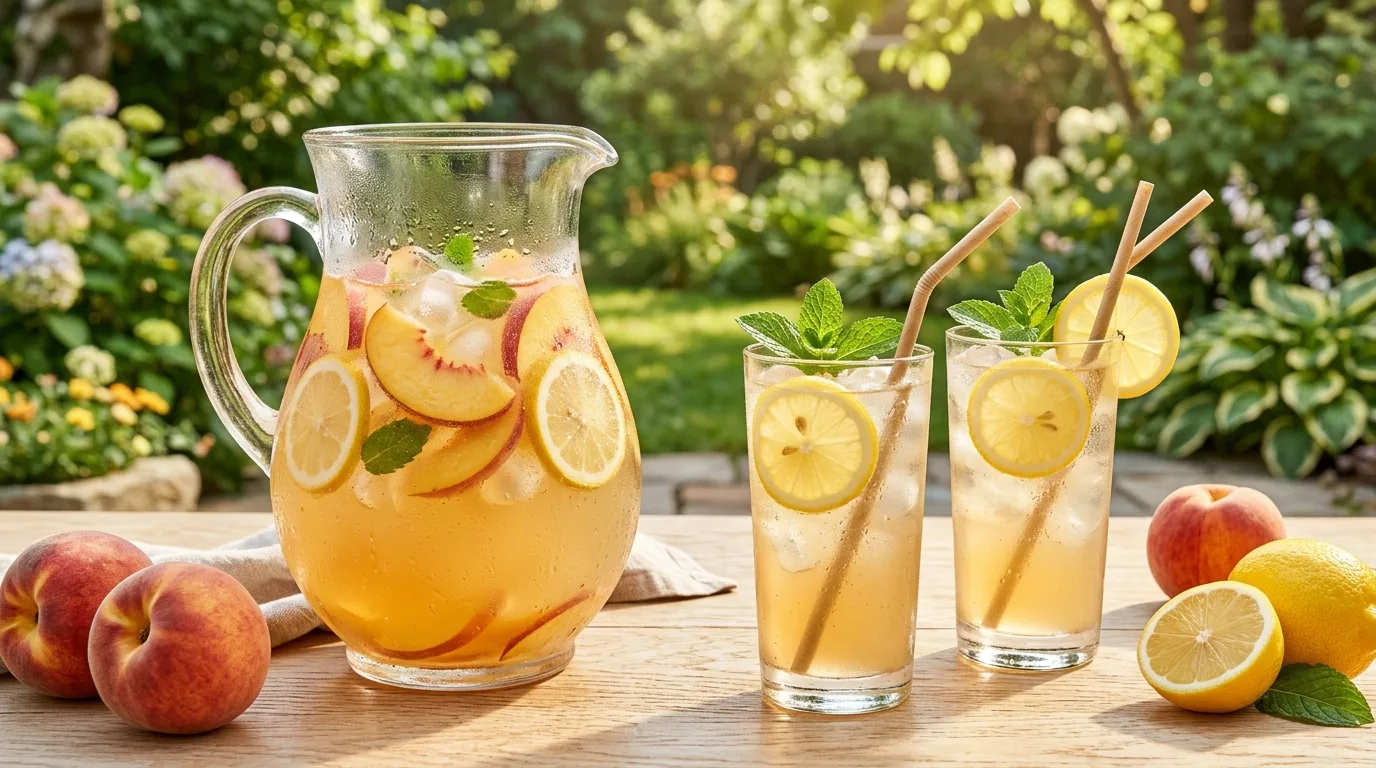 Homemade Peach Lemonade