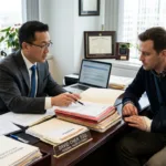 personal injury lawsuit attorney giving accident legal representation