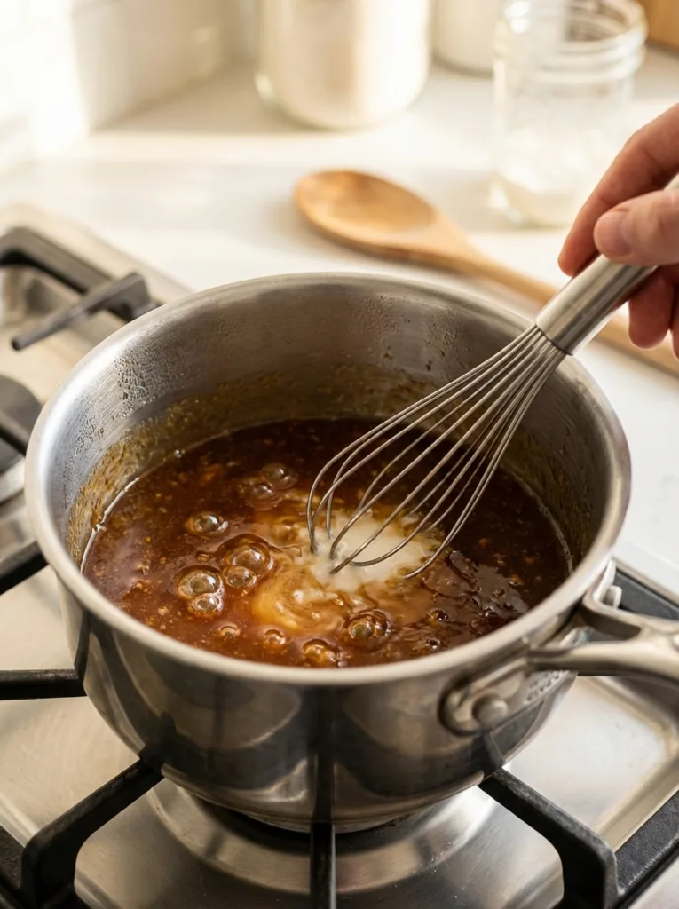 Saucepan simmering honey 202603230318