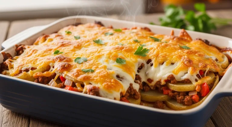 Cheesy Ground Beef & Potato Casserole