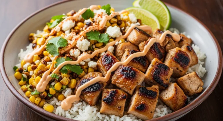 Street Corn Chicken Rice Bowl