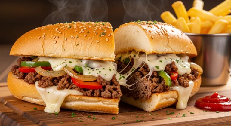 Ground Beef Philly Cheesesteaks