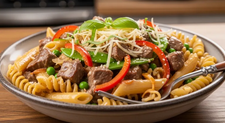 Creamy High Protein Beef Pasta