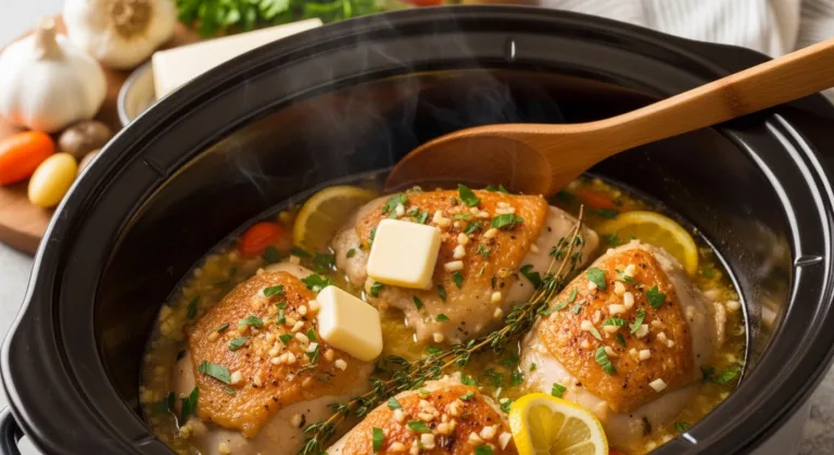 Garlic Butter Chicken Crockpot Recipe: 6-Hour Magic for Tender Bliss