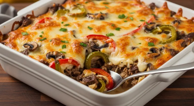 Philly Cheesesteak Casserole