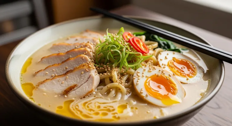 Creamy Garlic Chicken Ramen