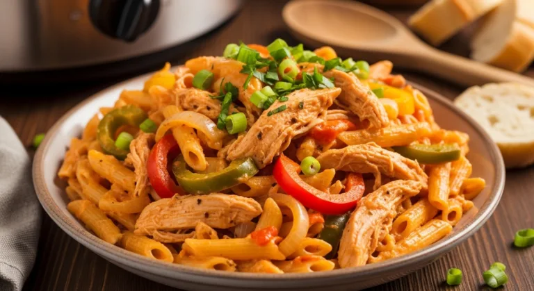 Crock Pot Cajun Chicken Pasta