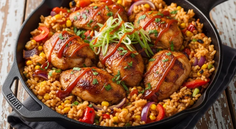 One-Pan Bold Honey BBQ Chicken Rice 7 One-Pan Bold Honey BBQ Chicken Rice