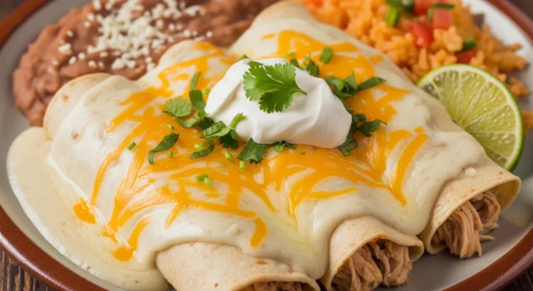 Creamy White Chicken Enchiladas