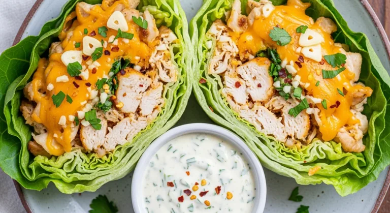 Low Carb Cheesy Garlic Chicken Wraps 7 Low Carb Cheesy Garlic Chicken Wraps