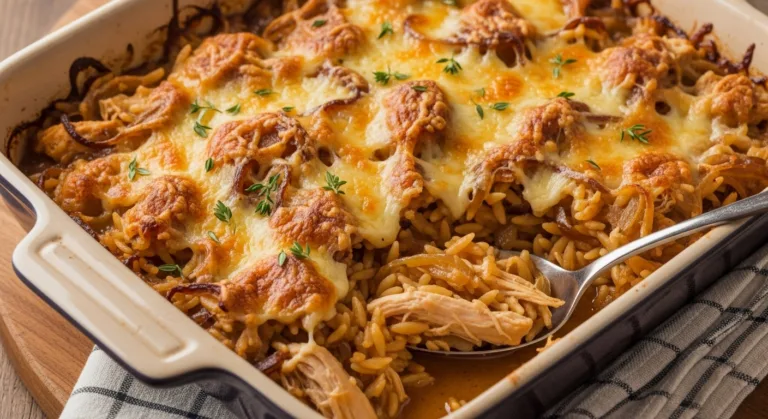 French Onion Chicken Orzo Casserole 6 French Onion Chicken Orzo Casserole
