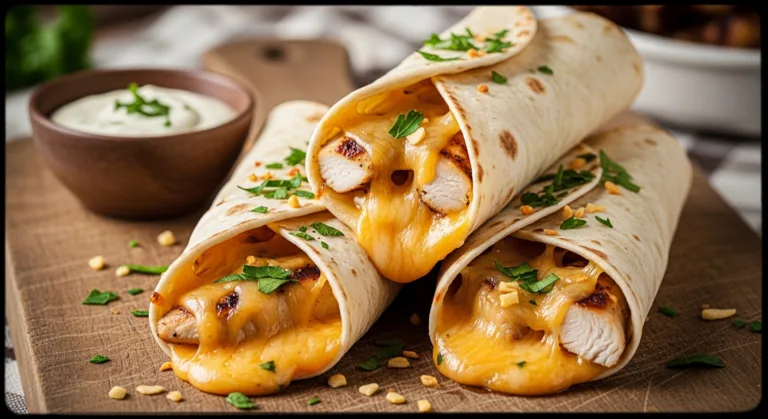 Cheesy Garlic Chicken Wraps 9 Cheesy Garlic Chicken Wraps
