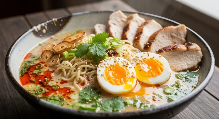 Creamy Garlic Chicken Ramen 4 Creamy Garlic Chicken Ramen