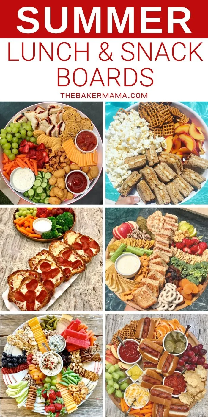 A Collection of Summer Lunch and Snack Boards
