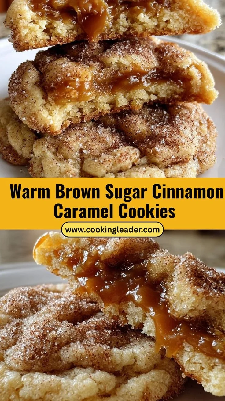 Brown Sugar Cinnamon Caramel Cookies
