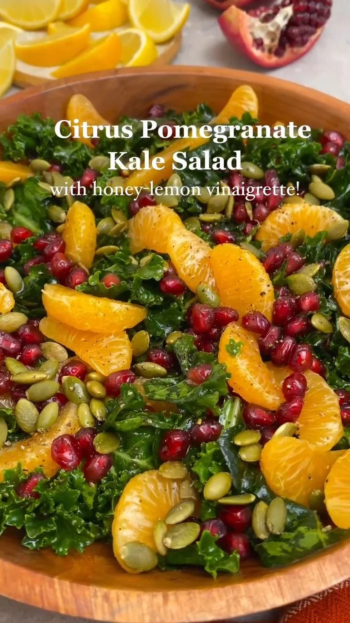Citrus Pomegranate Kale Salad