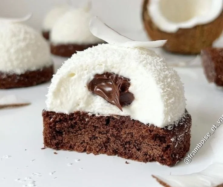 Coconut Dome with Chocolate Spread