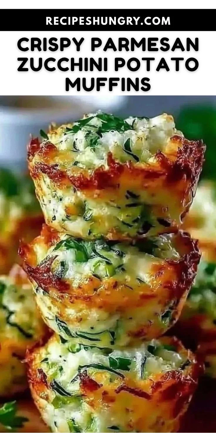 Crispy Parmesan Zucchini Potato Muffins for Healthy Snacking