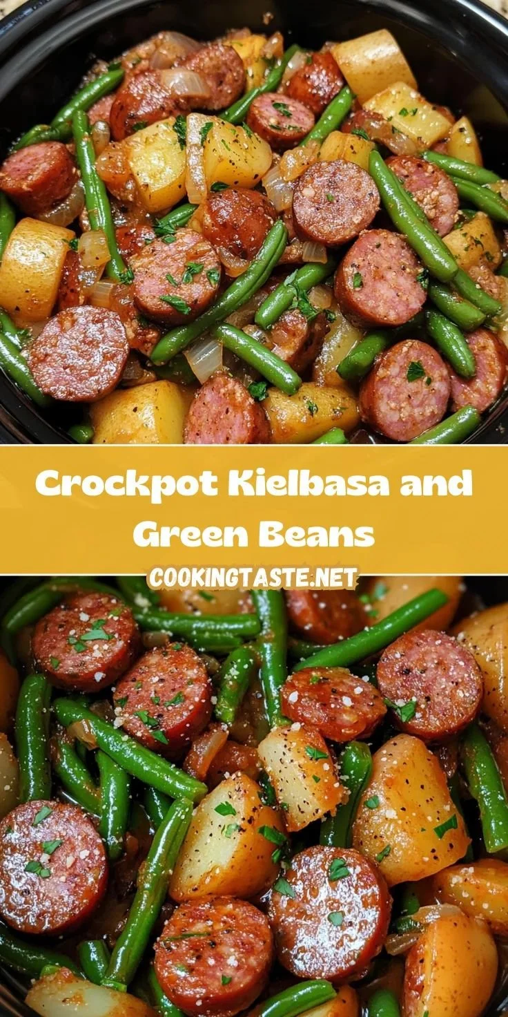 Crockpot Kielbasa and Green Beans
