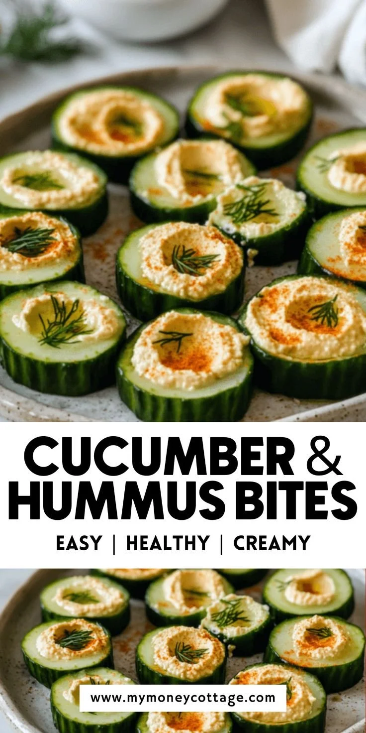 Cucumber and Hummus Bites