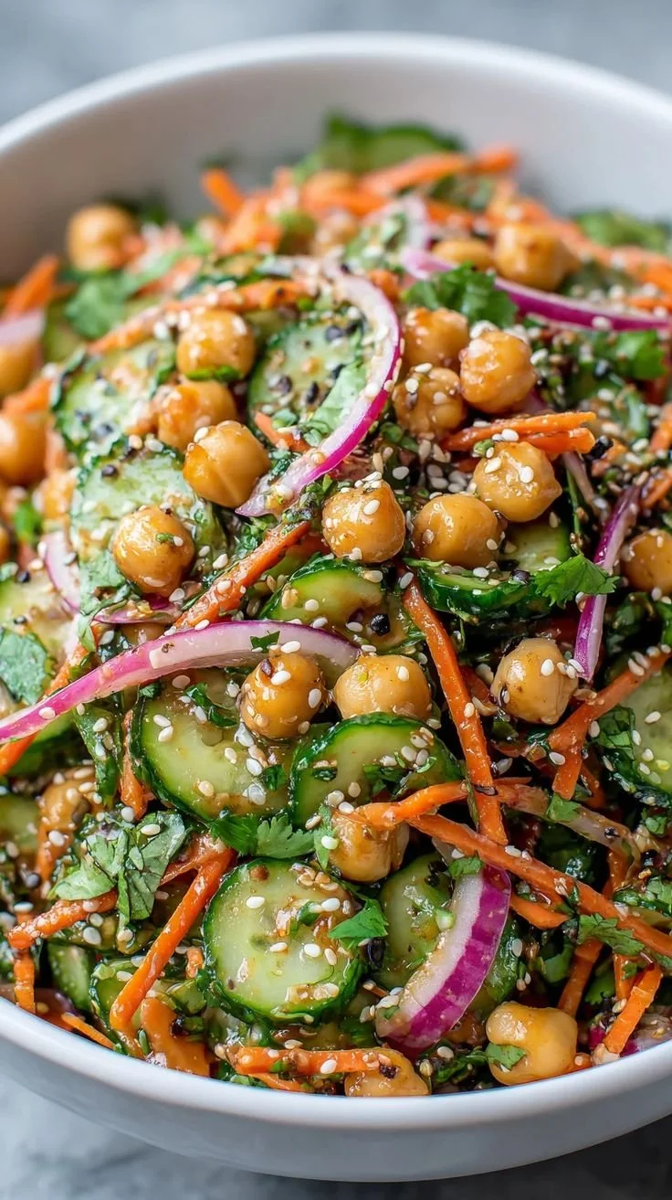 Cucumber Chickpea Salad