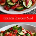 Fresh Cucumber Strawberry Salad with vibrant ingredients
