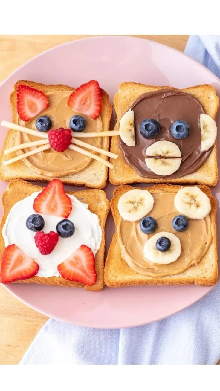 Cute Animal Face Toast