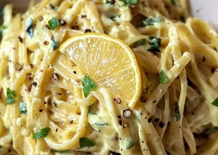 Easy Creamy Lemon Garlic Pasta