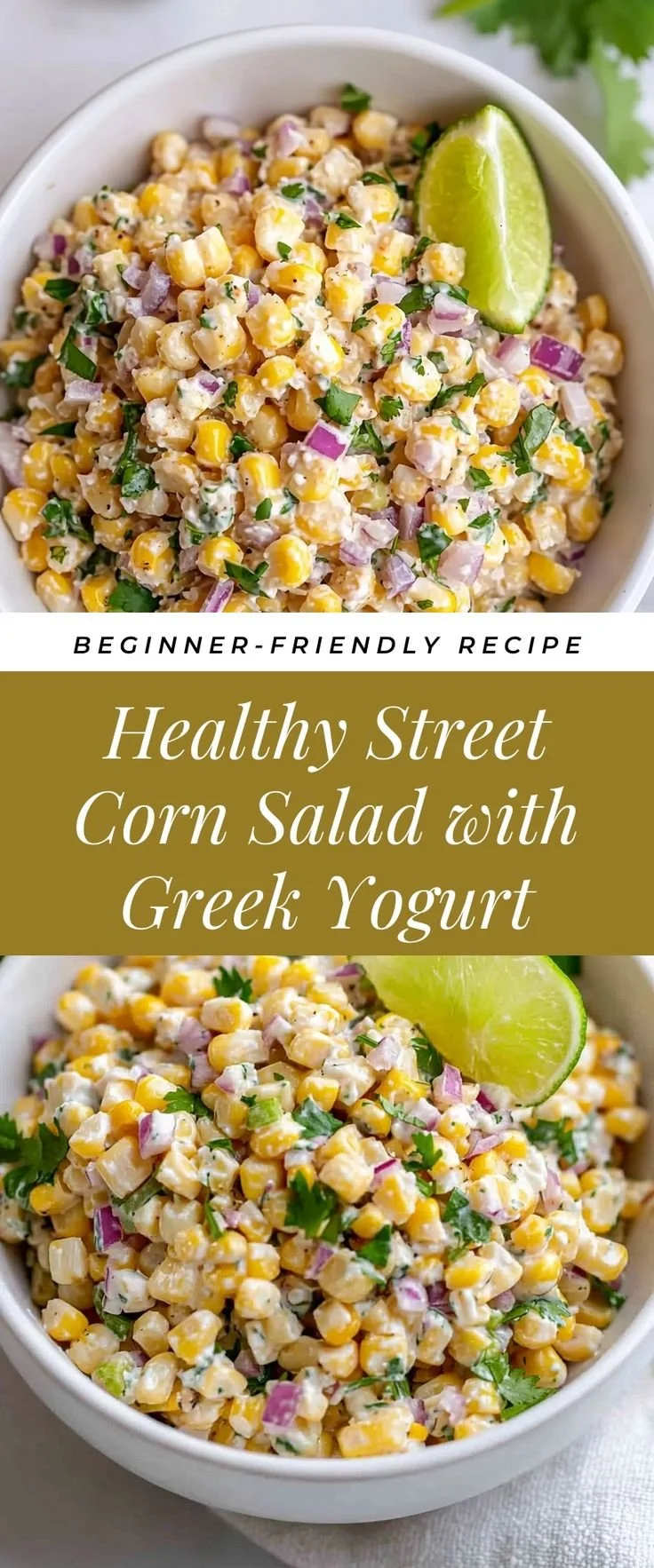 Healthy Street Corn Salad with Greek Yogurt