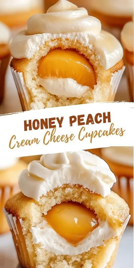 Honey Peach Cream Cheese Cupcakes That Scream Summer Delight