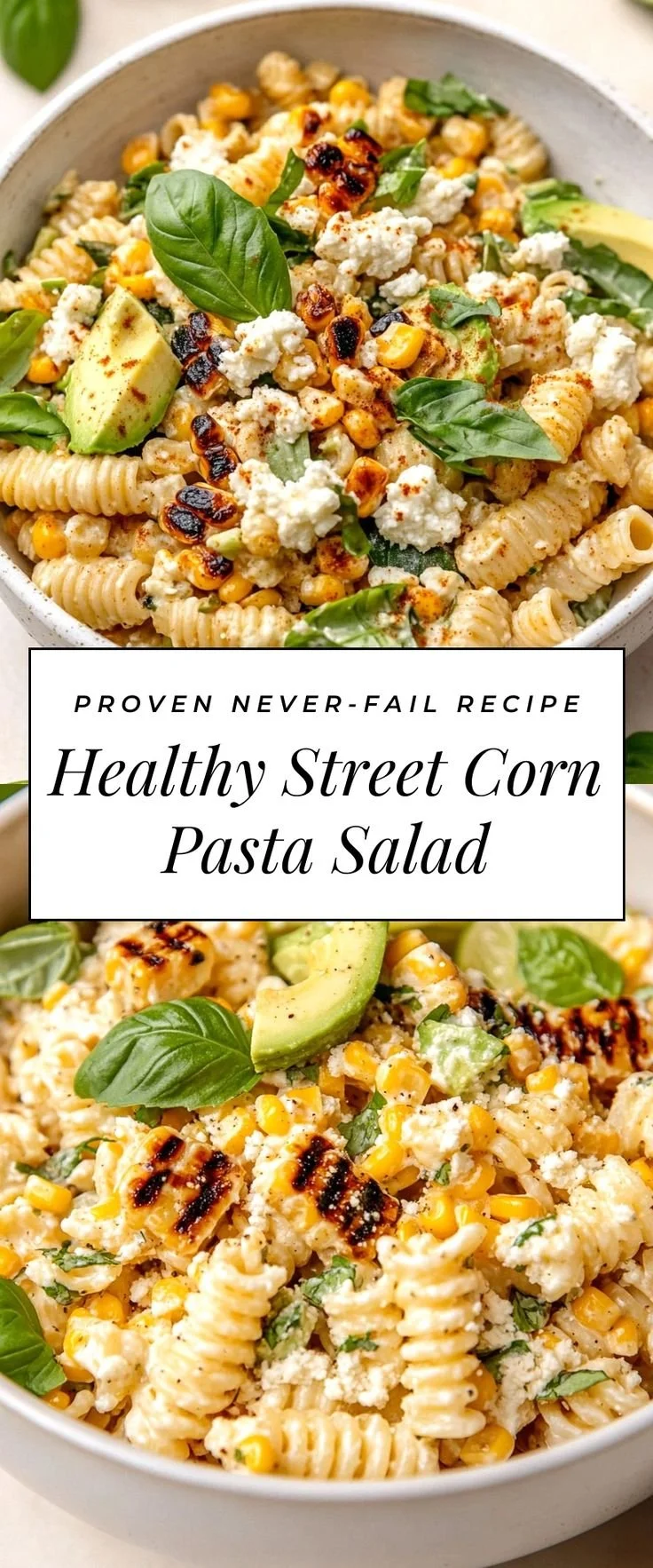Colorful Juicy Street Corn Pasta Salad with fresh ingredients and vibrant flavors.