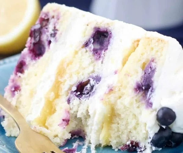 Delicious Lemon Blueberry Cake with fresh ingredients and vibrant colors
