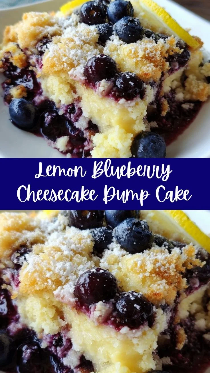 Lemon Blueberry Cheesecake Dump Cake