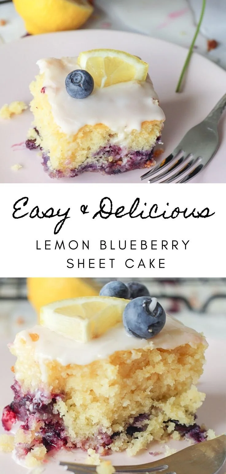 Lemon Blueberry Sheet Cake