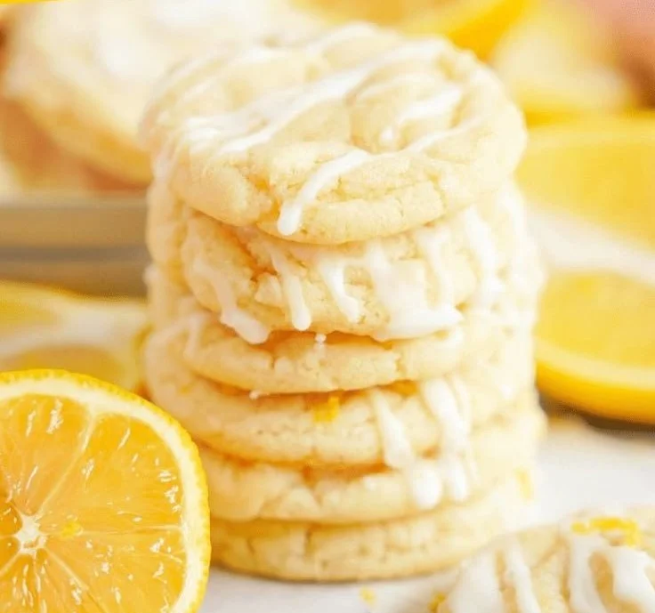 Delicious lemon sugar cookies arranged on a plate