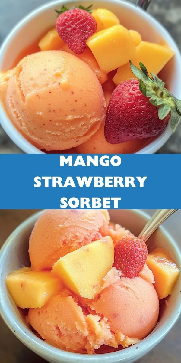 Mango Strawberry Sorbet