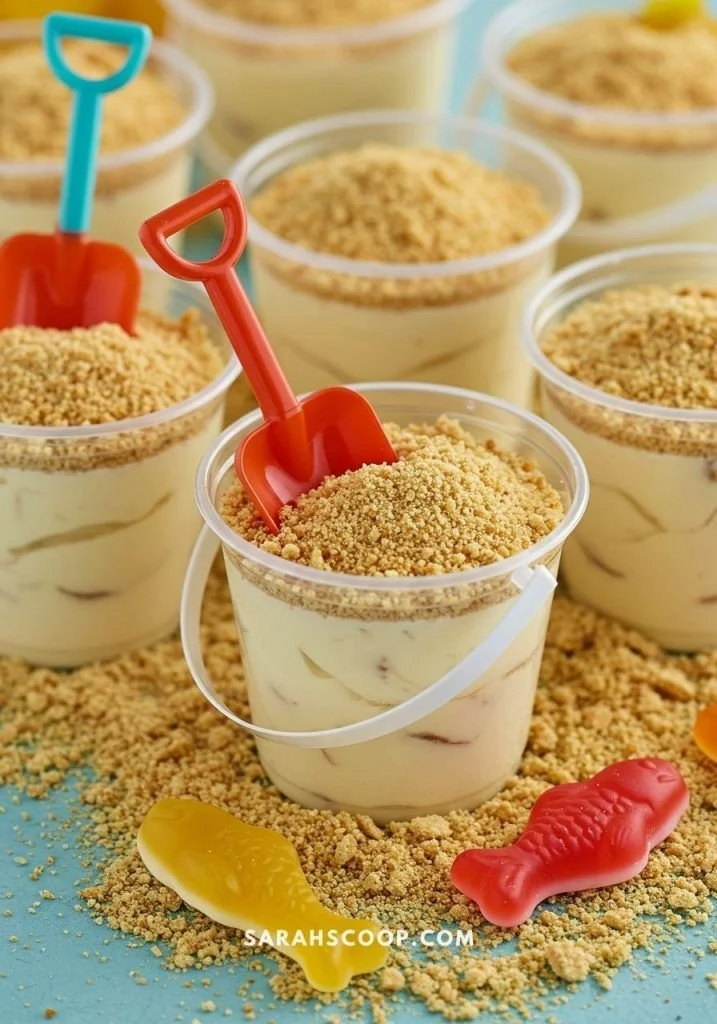 Mini Sand Pail Pudding Cups