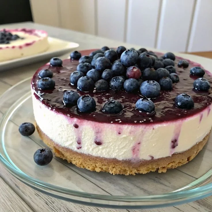 No Bake Blueberry Cheesecake